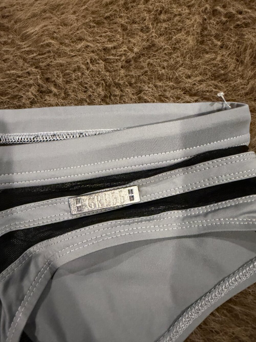 Gregg Homme Men's Swim Brief Size Medium Gray and Black Like New - Picture 3 of 9